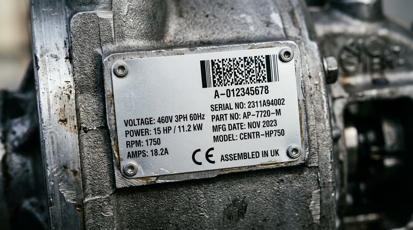 Sample industrial label output printed on compatible media for Brady M710 / BMP71 Heavy-Duty Industrial Portable Label Printer