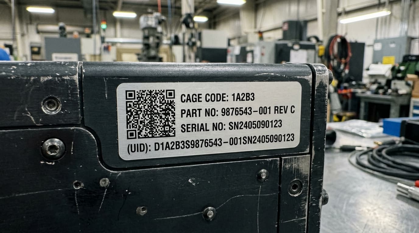 Official testing and material application setup for MIL-STD-130 / DFARS