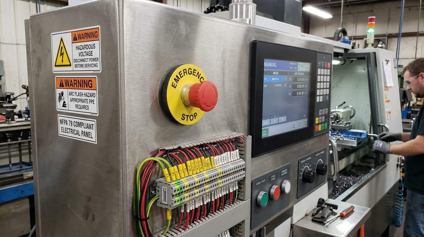 Official testing and material application setup for NFPA 79